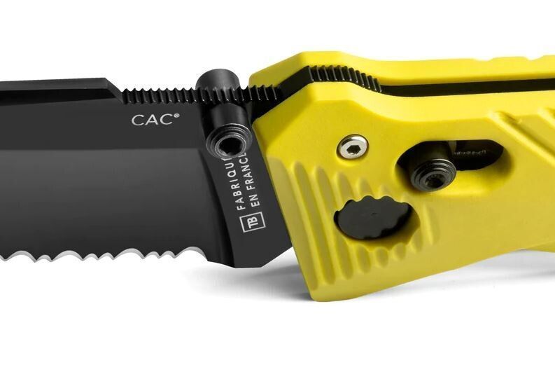 Нож Tb Outdoor CAC, Nitrox, Желтый, полусерейтор, стропорез, штопор, стеклобой 11060112 4008703 фото