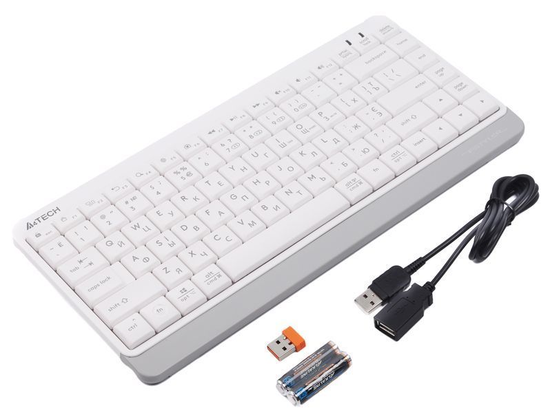 Клавіатура бездротова A4Tech Fstyler FBK11 (White), USB, колір білий FBK11 (White) 1605285 фото