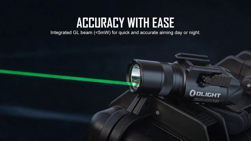 Ліхтар з ЛЦВ Olight Baldr Pro R Black (1350 Lm) Зелений ЛЦВ Baldr Pro R 23703520 фото