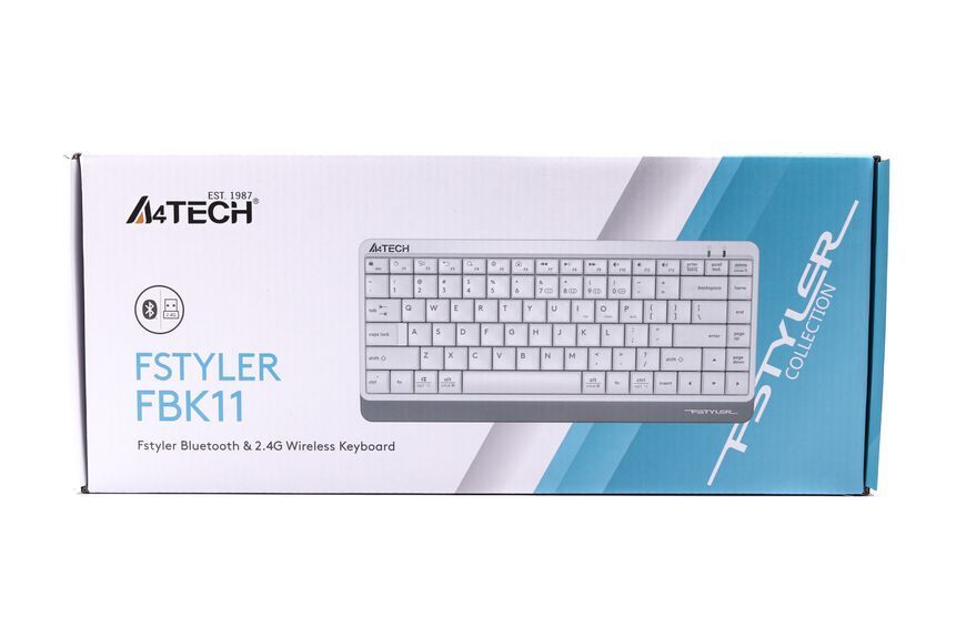 Клавіатура бездротова A4Tech Fstyler FBK11 (White), USB, колір білий FBK11 (White) 1605285 фото