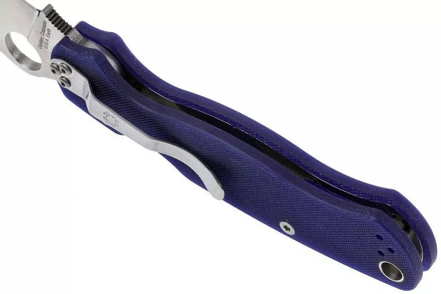 Нож Spyderco ParaMilitary 2 Dark Blue CPM-S110V C81GPDBL2 871315 фото