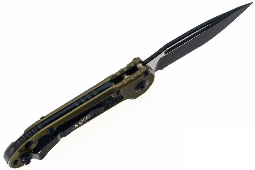 Ніж Microtech L.U.D.T S/E Gen III. Чорний клинок напівсеррейтор руків'я OD Green 1135-2OD 4009449 фото