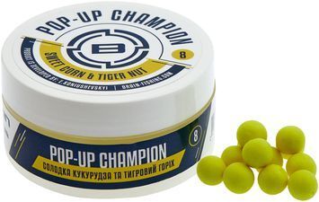 Бойли Brain Champion Pop Up Sweet Corn & Tiger Nut (кукурудза + тигровий горіх) 8mm 34g 18582139 фото