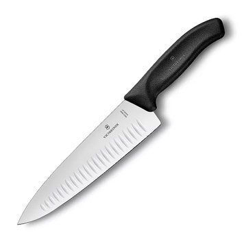 Кухонный нож Victorinox SwissClassic разделочный с воздушными карманами 20см Черный (6.8083.20) V77551550 фото