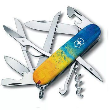 Швейцарський ніж Victorinox Huntsman Ukraine 91 мм 16 функцій Жовто-синій (1.3713.7_T3100pw) V77552792 фото