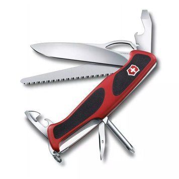 Швейцарський ніж Victorinox RangerGrip 78 130 мм 12 функцій Червоно-чорний (0.9663.MC) V77553718 фото