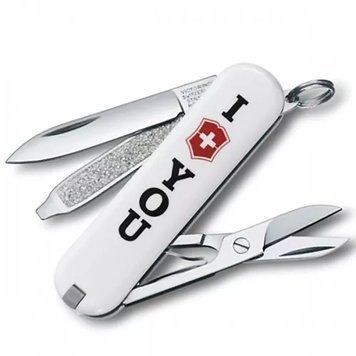 Швейцарський ніж Victorinox Classic VX Colors 58 мм 7 предметів Білий (0.6223.857) V77552158 фото