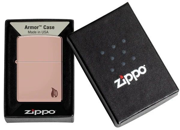 Запальничка Zippo 49504 Armor High Polish Rose Gold Flame 46401 V77553900 фото