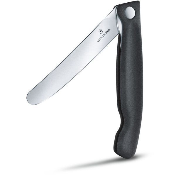 Нож кухонный складной Victorinox SwissClassic 11 см скругленный Черный блистер 6.7803.FB 4009020 фото