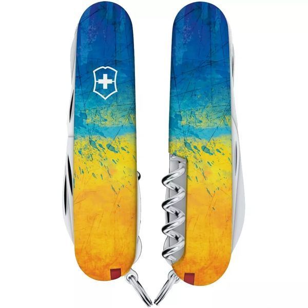 Швейцарський ніж Victorinox Huntsman Ukraine 91 мм 16 функцій Жовто-синій (1.3713.7_T3100pw) V77552792 фото