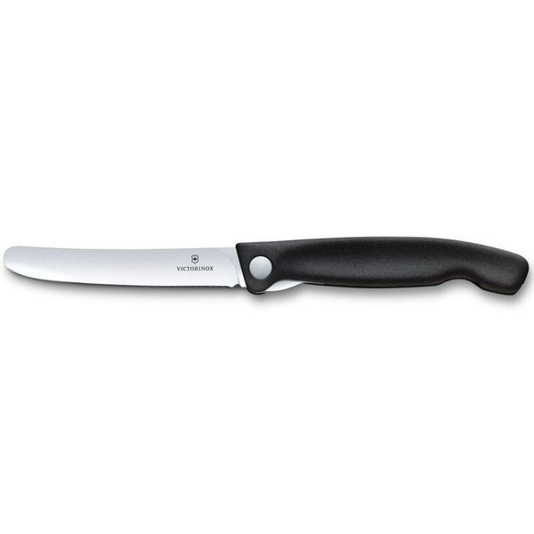 Нож кухонный складной Victorinox SwissClassic 11 см скругленный Черный блистер 6.7803.FB 4009020 фото