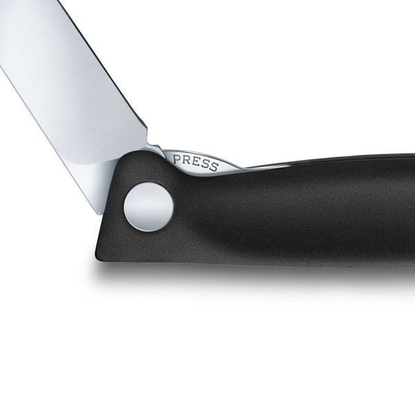 Нож кухонный складной Victorinox SwissClassic 11 см скругленный Черный блистер 6.7803.FB 4009020 фото