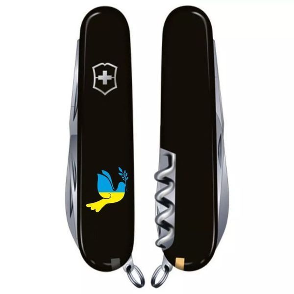 Швейцарський ніж Victorinox Huntsman Ukraine 91 мм 15 функцій Голуб світу (1.3713.3_T1036u) V77552956 фото