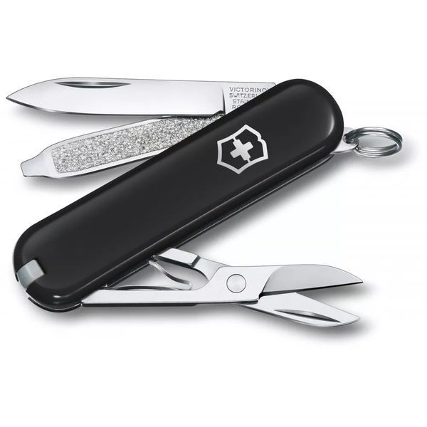 Швейцарський ніж-брелок Victorinox Classic SD Чорний блістер 0.6223.3B V77554112 фото