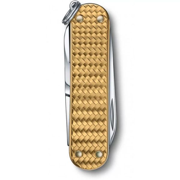 Швейцарский нож Victorinox Classic SD Precious Alox Brass Gold 58 мм 5 функций Золотистый рифленый (0.6221.408G) V77552882 фото