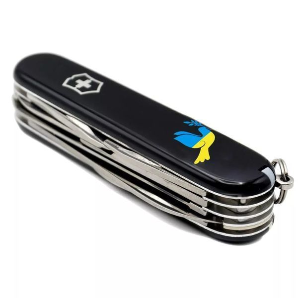 Швейцарський ніж Victorinox Huntsman Ukraine 91 мм 15 функцій Голуб світу (1.3713.3_T1036u) V77552956 фото