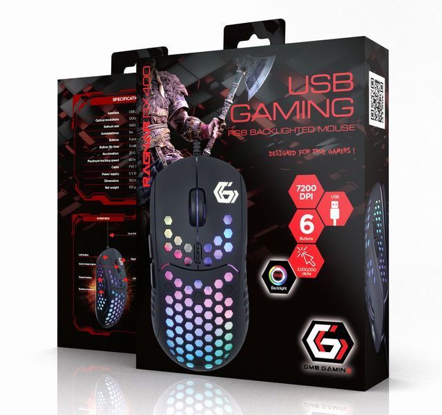 Оптична ігрова мишка Gembird MUSG-RAGNAR-RX400, USB інтерфейс MUSG-RAGNAR-RX400 1606265 фото