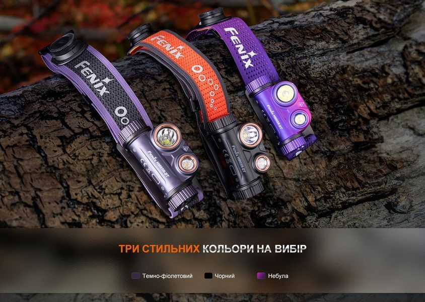 Ліхтар налобний для бігу Fenix HM65R-DT, Бузковий 94436 фото