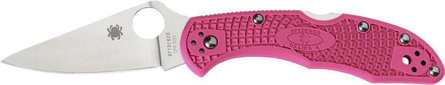 Ніж Spyderco Delica 4 FRN Flat Ground Pink CPM-S30V C11FPPNS30V 871454 фото
