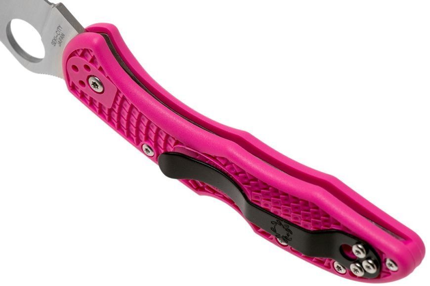 Ніж Spyderco Delica 4 FRN Flat Ground Pink CPM-S30V C11FPPNS30V 871454 фото