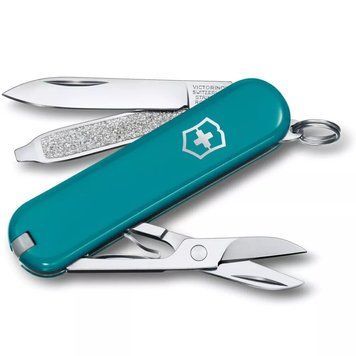 Швейцарський ніж-брелок Victorinox Classic SD Mountain Lake Бірюзовий 0.6223.23 V77554111 фото
