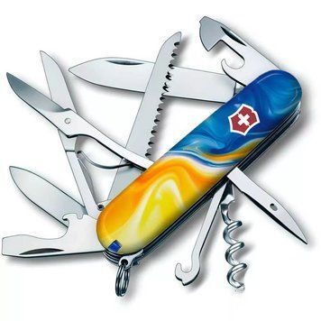 Швейцарський ніж Victorinox Huntsman Ukraine 91 мм 16 функцій Жовто-синій (1.3713.7_T3250pw) V77552793 фото