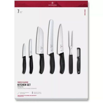 Набір кухонний на 7 предметів Victorinox SWISS Classic Kitchen Set 5 ножів, виделка, овочечистка Iota подарункова коробка 6.7133.71G V77554381 фото