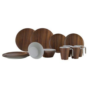 Сервиз столовый Gimex Tableware Nature 16 Pieces 4 Person Wood (6913100) DAS302015 фото