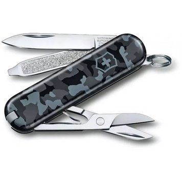 Швейцарський ніж Victorinox Classic Sd 58 мм 7 функцій Синій камуфляж (0.6223.942) V77553581 фото
