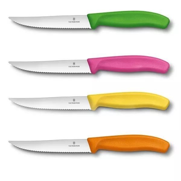 Набір кухонних ножів Victorinox Swiss Classic Cutlery Block Steak Pizza 5 предметів Різнокольорові (6.7126.4) V77551890 фото