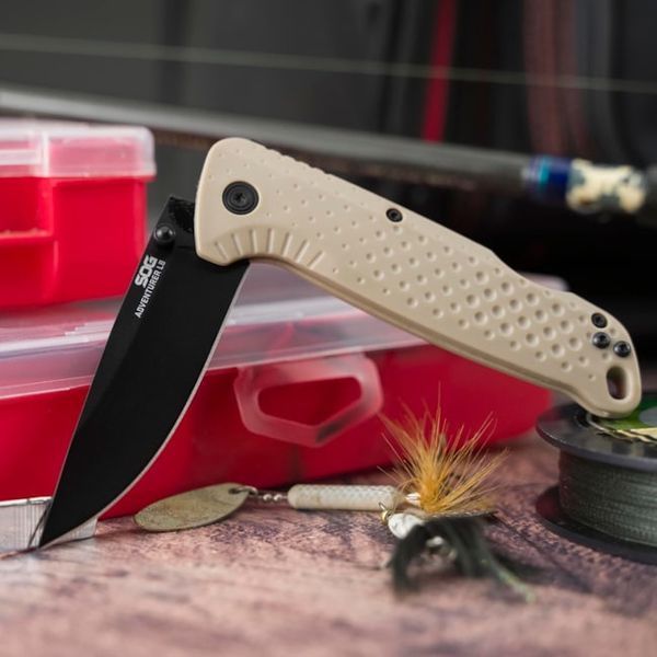 Ніж SOG Adventurer LB Black Blade TiNi GRN FDE SOG-13-11-05-43 12580318 фото