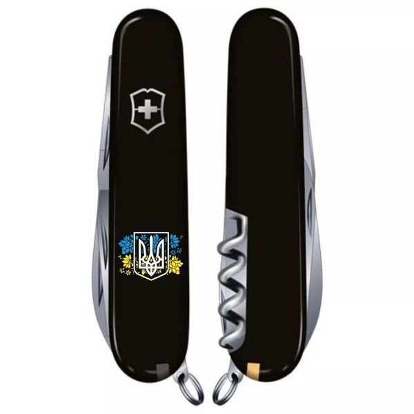 Швейцарський ніж Victorinox Spartan Ukraine Герб України із квітковим прапором (1.3603.3_T1280u) V77553052 фото