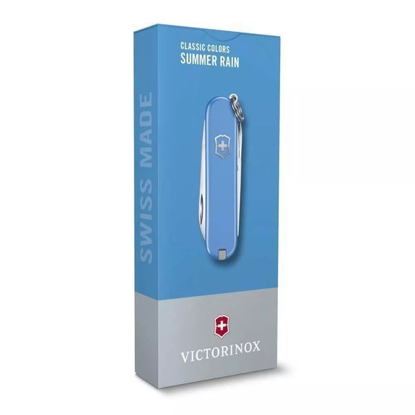 Швейцарский нож Victorinox Classic SD Colors Summer Rain 58 мм 7 функций Синий (0.6223.28G) V77552272 фото