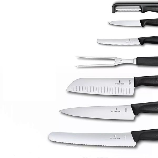 Набор кухонный на 7 предметов Victorinox SWISS Classic Kitchen Set 5 ножей, вилка, овощечистка Iota подарочная коробка 6.7133.71G V77554381 фото
