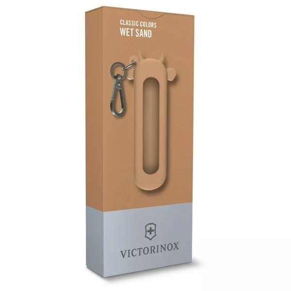 Чохол силіконовий Victorinox Cow Wet Sand для ножів Classic 58мм 1-2 шари Коричневий (4.0454) V77553328 фото