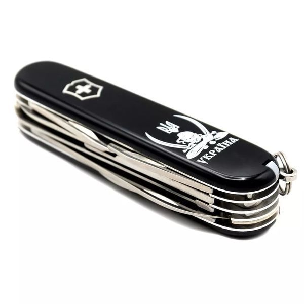 Швейцарський ніж Victorinox Huntsman Ukraine 91 мм 15 функцій Козак із шаблями (1.3713.3_T1110u) V77552958 фото