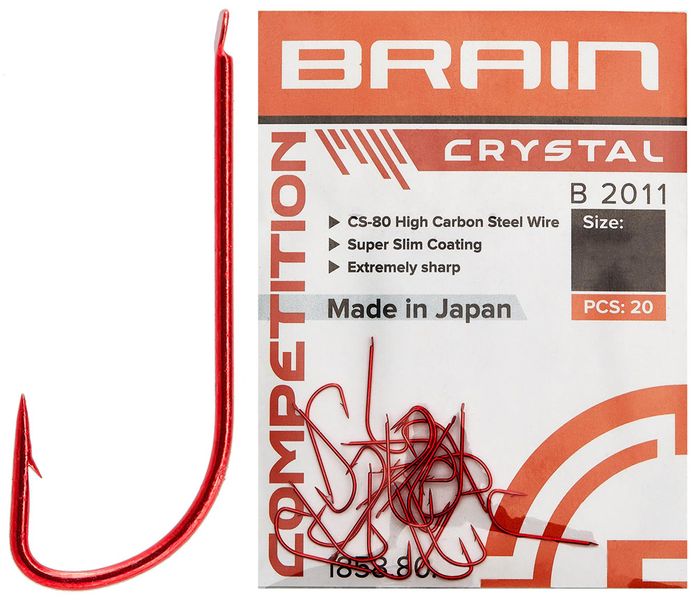 Крючок Brain Crystal B2011 #14 (20 шт/уп) ц:red 18588029 фото