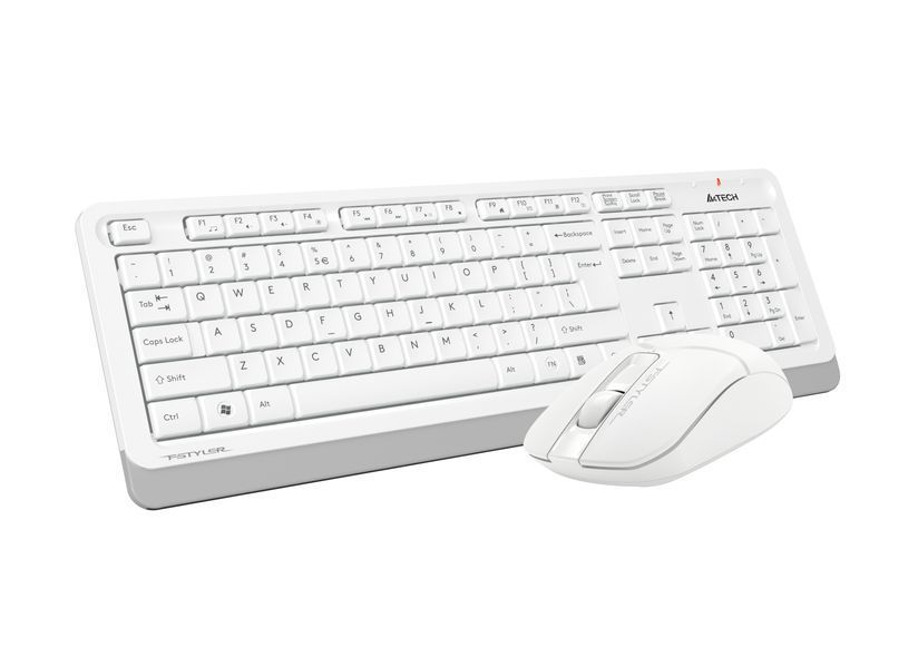 A4Tech Fstyler FG1012, комплект бездротовий клавіатура з мишою, колір білий FG1012 (White) 1605287 фото