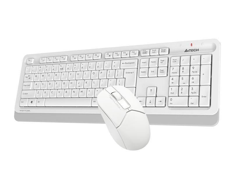 A4Tech Fstyler FG1012, комплект бездротовий клавіатура з мишою, колір білий FG1012 (White) 1605287 фото