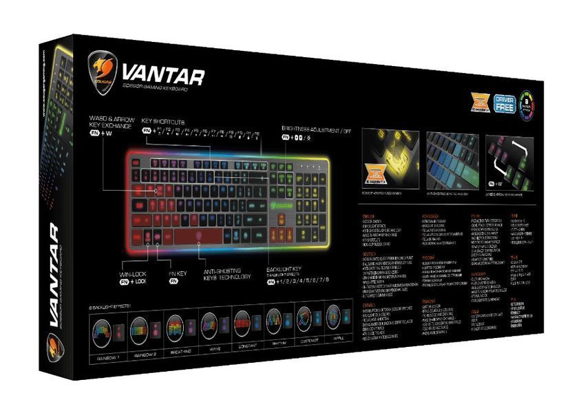 Клавиатура игровая Cougar Vantar, с подсветкой, USB VANTAR 0200280 фото