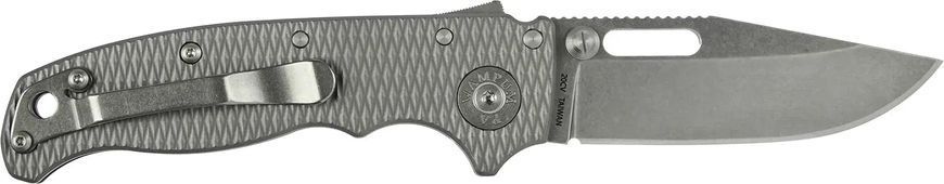 Нож Demko AD20.5 Clip Point CPM-20CV Milled Titanium 205-20CV-TI-TEX-CP 9900006 фото