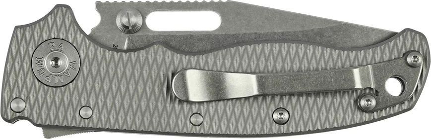 Нож Demko AD20.5 Clip Point CPM-20CV Milled Titanium 205-20CV-TI-TEX-CP 9900006 фото