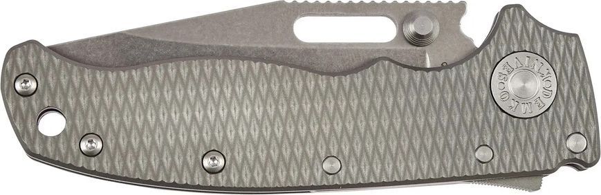 Нож Demko AD20.5 Clip Point CPM-20CV Milled Titanium 205-20CV-TI-TEX-CP 9900006 фото
