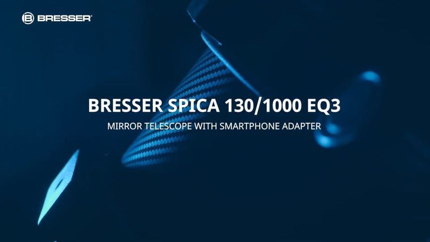Телескоп Bresser Spica 130/1000 EQ3 Carbon с солнечным фильтром и адаптером для смартфона 4630100 фото