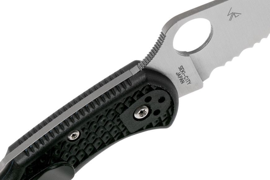 Ніж Spyderco Delica 4 Lightweight Thin Blue Line Напівсерейтор Limited Edition C11FPSBKBL 871483 фото