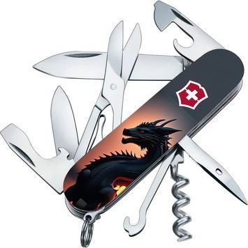 Швейцарський ніж Victorinox 1.3703.3_Z3270p Swiss Army Climber Zodiac Дракон у сонячних променях 619217 фото