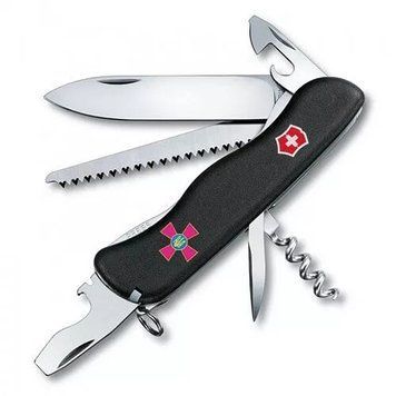 Швейцарський ніж Victorinox Forester Ukraine ЗСУ 111 мм, 12 функцій, чорний (0.8363.3U1) V77553650 фото
