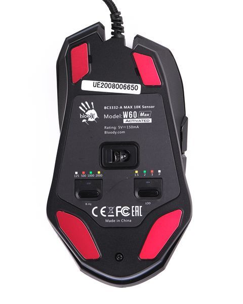 Миша ігрова A4Tech W60 Max Bloody,чорна, активоване ПЗ Bloody W60 Max Bloody (Stone black) 1604695 фото