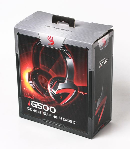 Наушники игровые Bloody G500 с микрофоном, черные G500 Bloody (Black+Red) 0600217 фото