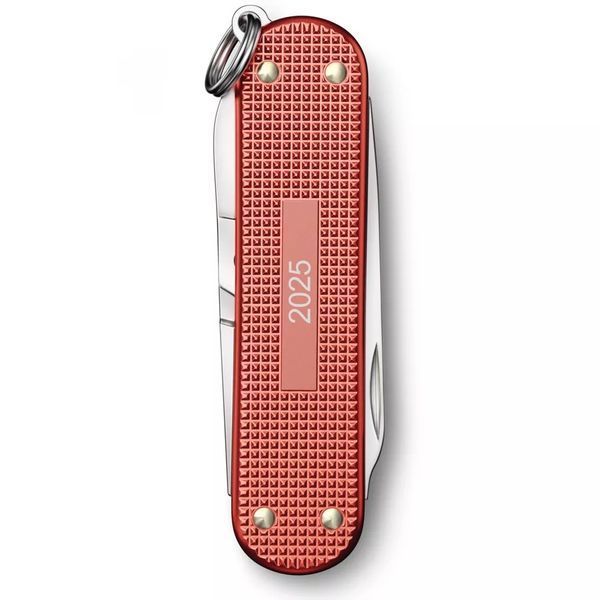 Швейцарський ніж-брелок Victorinox Classic SD Alox Limited Edition 2025 блідо-червоні рифлені накладки Limited Edition 2025 0.6221.L25 V77554109 фото